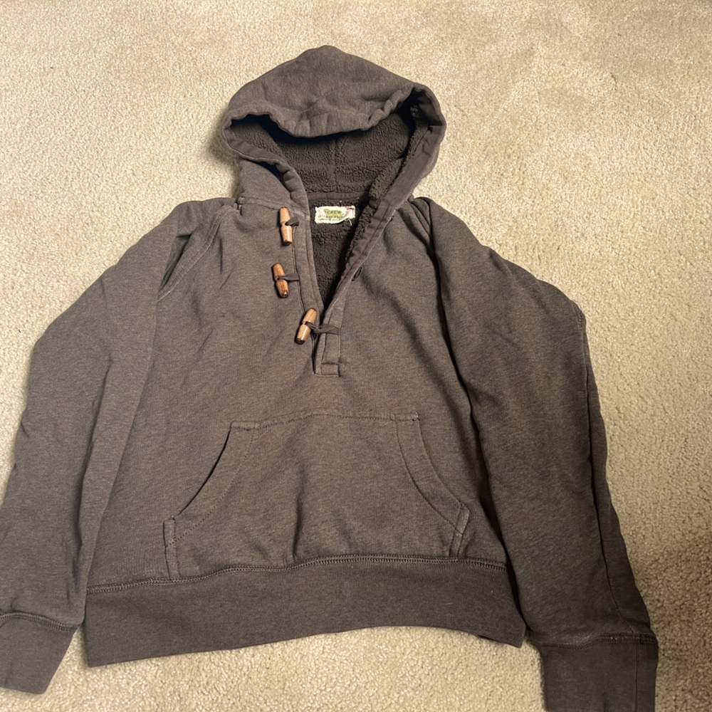 Vintage J.Crew Lined hoodie with toggles